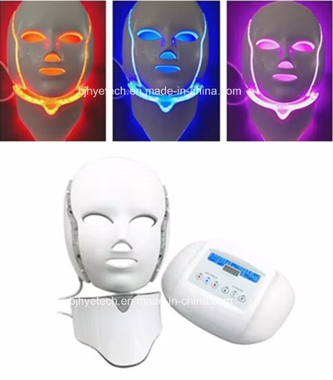 肌の若返りとフェイス トリートメント LED マスク (ネック付き)